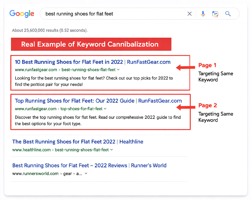 What is Keyword Cannibalization in SEO? 1 Real Example of Keyword Cannibalization